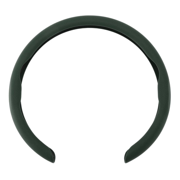 Unique Bargains PU Artificial Leather Steering Wheel Cover ABS Car Steering Wheel Protector 14.96" Dark Green 1 Pc