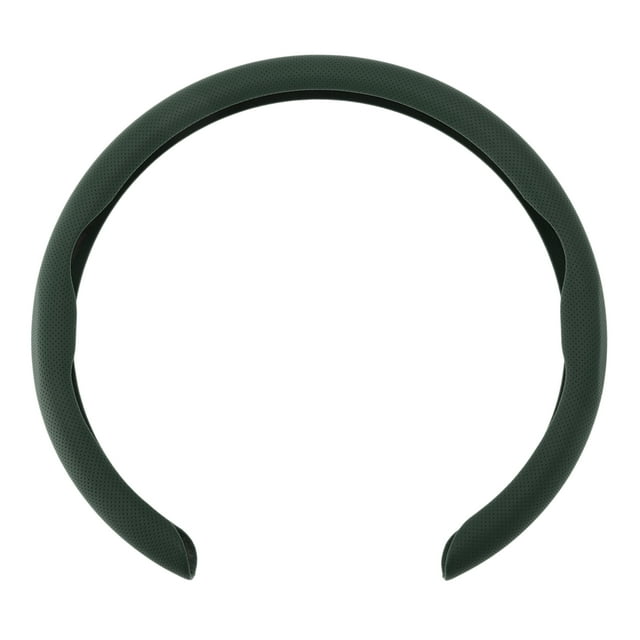 Funda para volante de cuero artificial PU Unique Bargains, protector de volante de automóvil ABS de 14.96" en verde oscuro, 1 Pc