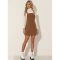 thumbnail image 3 of Vestido Floral Mono Correa Ajustable Falda De Tirantes Pana Para Mujer Caramelo XL, 3 of 6