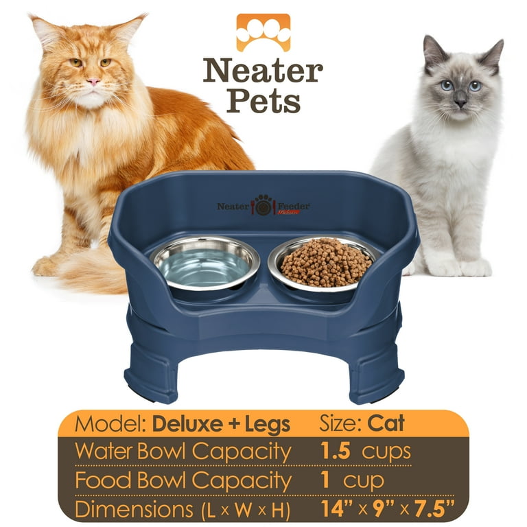 Neater Pets Neater Feeder Express Mess-Proof Elevated Food & Water Bowls for Small Dogs, Cappuccino, Beige