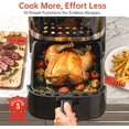 thumbnail image 5 of Air Fryer 6.8QT, 10-in-1 Functions Airfryer with Visible Window, 400°F Fast Heating & Adjustable Bottom Heater for Crispier Results, Nonstick Dishwasher-Safe Basket, 1700W, Black, 5 of 5