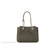 Michael Kors Teagen Large Jet Set Chain Tote Brown MK Signature PVC Leather