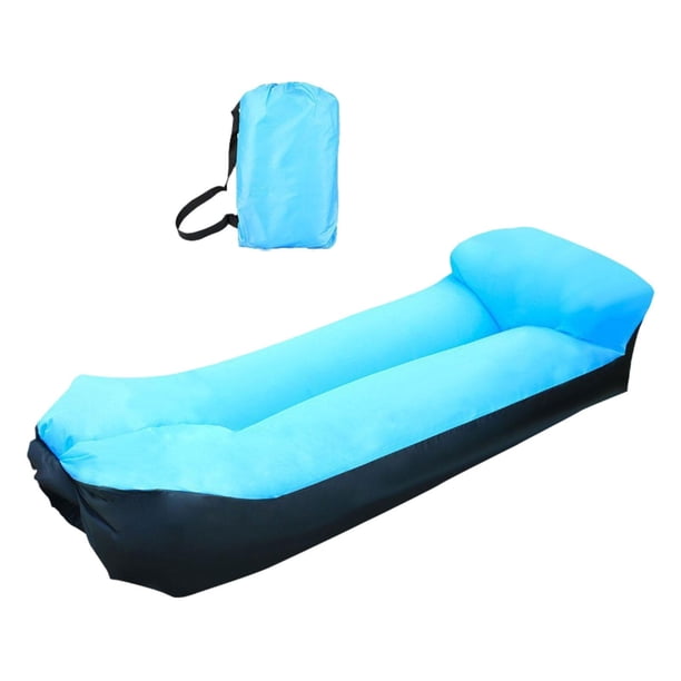 Tumbona inflable, sofá cama de aire, asiento de relajación para parque, sofá inflable, hamaca Azul