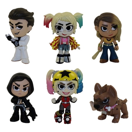 Funko Mystery Minis Vinyl Figures - Birds of Prey - SET OF 6 (2 Harley, Huntress, Bruce, Roman +1)