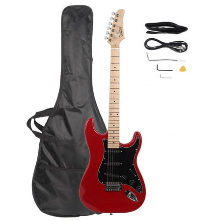 Glarry 22 Frets Basswood Beginner Electric Guitar with Accessories
