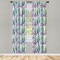 thumbnail image 3 of Ambesonne Abstract Curtains, Oriental Leopard Motif, Pair of 28"x63", Multicolor, 3 of 5