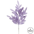 thumbnail image 3 of Vickerman 22" Purple Glitter Bay Leaf Artificial Christmas Spray. Includes 6 sprays per pack., 3 of 3