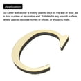 thumbnail image 4 of Uxcell 3D Acrylic Alphabet Mirror Wall Stickers Letter C Self Adhesive Letter Sign for Home Decoration Light Gold, 4 of 7