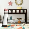thumbnail image 3 of Aukfa Twin Loft Bed with Slide, Solid Wood Bed Frame for Kids - Espresso, 3 of 8