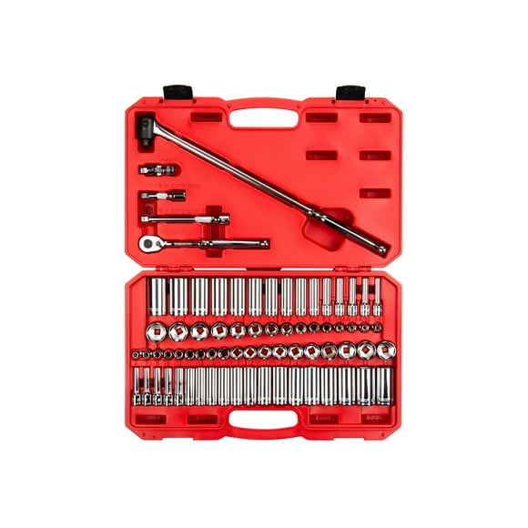Juego de enchufes y trinquetes TEKTON SKT15311 con accionamiento de 3/8 pulgadas, 73 piezas