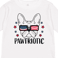 thumbnail image 4 of Inktastic Pawtriotic with French Bulldog  in American Flag Sunglasses Boys or Girls Long Sleeve Toddler T-Shirt, 4 of 5