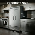 thumbnail image 4 of Coolake 49 Cu Ft Commercial Refrigerator, 54.4" W 2 Door Upright Fridge with 8 Adjustable Shelves, Frost-free Stainless Steel Industrial Reach-in Refrigerator for School Restaurant, 4 of 8