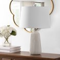 thumbnail image 1 of Safavieh Lighting Collection Sawyer Ivory Ceramic 24-inch Bedroom Living Room Home Office Desk Nightstand Table Lamp (LED Bulb Included), 1 of 2
