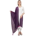 thumbnail image 5 of Phagun Foulard Tour de Cou en Mousseline à Franges d'Été Dupatta Femme Longue Étole Foulards-Violet, 5 of 5