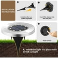 thumbnail image 5 of Solar Lights Outdoor, 12 Pack Solar Lights for Outside, 8 LED Waterproof Landscape Lighting, Solar Powered In-Ground Lights for Garden Yard Lawn Patio Pathway Driveway Walkway (White), 5 of 13