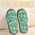 thumbnail image 2 of Bixox Men's Women's Christmas French Bulldog Patterned Plush House Slippers, Memory Foam Slippers, Indoor and Outdoor Warm Plush Bedroom Shoes, Soft Flat Sole, Comfortable and Non-slip, 2 of 5