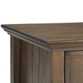thumbnail image 5 of Table de Chevet Transitionnel en Bois Massif Acadian de 24 Pouces de Large, Brun Naturel Rustique Vieilli, 5 of 5