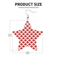 thumbnail image 3 of Leather Star Hook Earrings Canada Maple Leaf Pattern Print Earring Dangle Drop Earring For Women, 3 of 6
