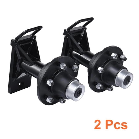 2 Pack Shipping Container Wheels 6-Lug Wheels Kit Shipping Container Accessories Heavy-Duty Shipping Container Axles with Heavy Duty Ratchet Tie Down-Moves 20ft - 40ft Shipping Container