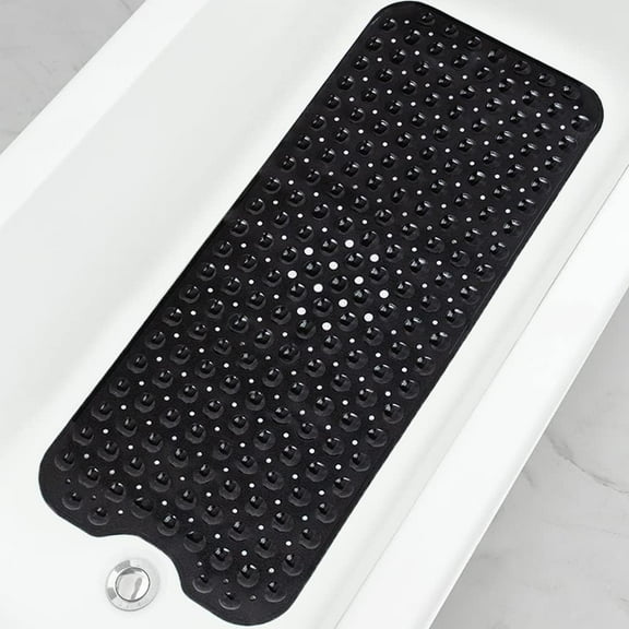 Bathtub and Shower Mats, Extra Long Non-Slip Bath Mat , Machine Washable Bath Tub Mat with Suction Cups & Drain Holes for Bathroom