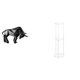 thumbnail image 1 of Adorno De Escultura De Toro De Resina Moderna Y Mesa Auxiliar De Acrílico Transparente Para Escritorio De Entrada De Oficina, Estante, Decoración Para Espacios Pequeños, Fácil De Montar., 1 of 8