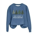 thumbnail image 2 of Prix Réduit! Aqestyerly Haut de Noël Grande Taille pour Femmes Col Rond Imprimé Lettres Manches Longues Mode Chandail en Molleton, 2 of 4