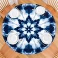 thumbnail image 2 of Blue White Tie Dye Mandala Pattern Round Fitted Tablecloth with Elastic Edge,Dining Table Cover Waterproof,Outdoor Round Tablecloth for Camping,Dining,Indoor and Outdoor, 2 of 7