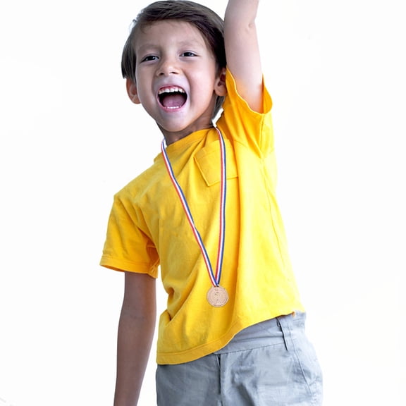 HONMEET Kids Medals Awards Competition Medal Gold 9Pcs 1.6X1.3X0.1In