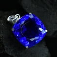 thumbnail image 6 of Certified 91 Ct Blue Sapphire Square Cushion Pendant – 925 Sterling Silver Gemstone Jewelry, 6 of 9
