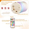 thumbnail image 4 of 2 PCS Flameless Candles with Remote Timer LED Battery Operated Flickering Candle Light for Wedding Table Home Decoration Gifts Rainbow Gradient Stars, 4 of 7