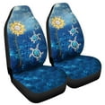 thumbnail image 2 of POLERO Car Seat Cover, Blue Gemstone Turtle Sunflower Print Auto Seat Protector Breathable Front Seat Cover Set, SUV/Truck/Van/Car Universal Seat Covers, Set of 2, 2 of 7