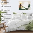 thumbnail image 3 of 3 Piece Marble Sage Green Duvet Cover Set Queen Size,Microfiber Comforter/Quilt Cover with Corner Ties and 2 Pillowcases,Gold White Modern Gradient Ocean Wavy All Season Bedding with Zipper Closure, 3 of 8