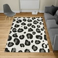thumbnail image 2 of Animal Turkish Area Rug, Leopard Animal Skin Pattern in Abstract Style Wild Safari Jungle Theme, Soft Carpet for Living Room Decor with Distressed Look, 6.6' X 9.6', Coconut Black, by Ambesonne, 2 of 4
