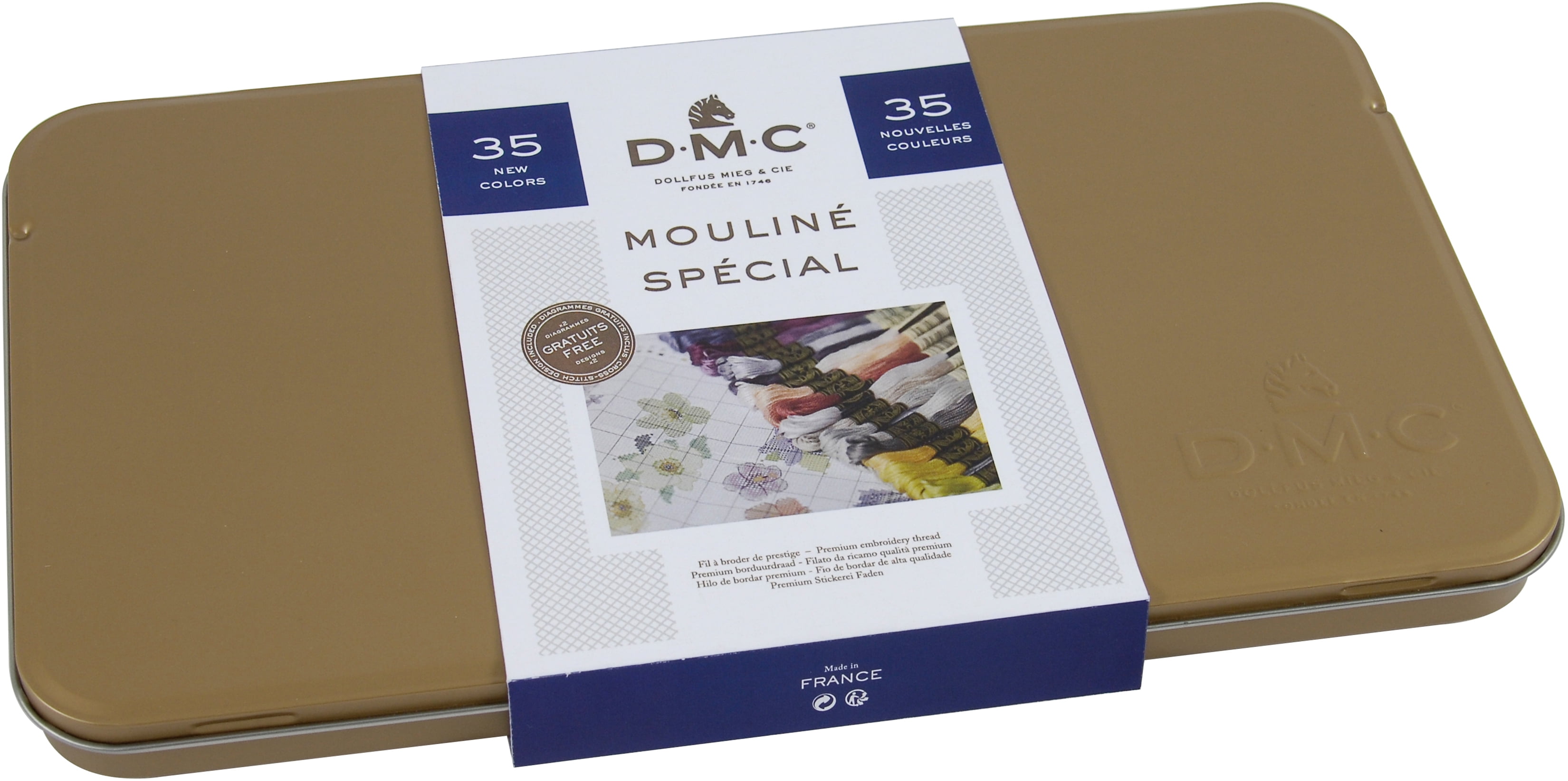 DMC® Collector's Tin 35-New Colors Floss Accessory