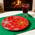 thumbnail image 5 of Yhmxh Snowflake Christmas Plates Cup Napkins, Cute Winter Christmas Round Tableware, Disposable Chrismas Paper Plates and Napkins Paper Cups for Xmas Party Supplies Favors Table Decor, 5 of 6
