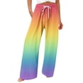 thumbnail image 2 of Women'S Summer Straight Pocket Casual Fashion Printed Pants RXIRUCGD Multicolore, Taille: L, 2 of 6
