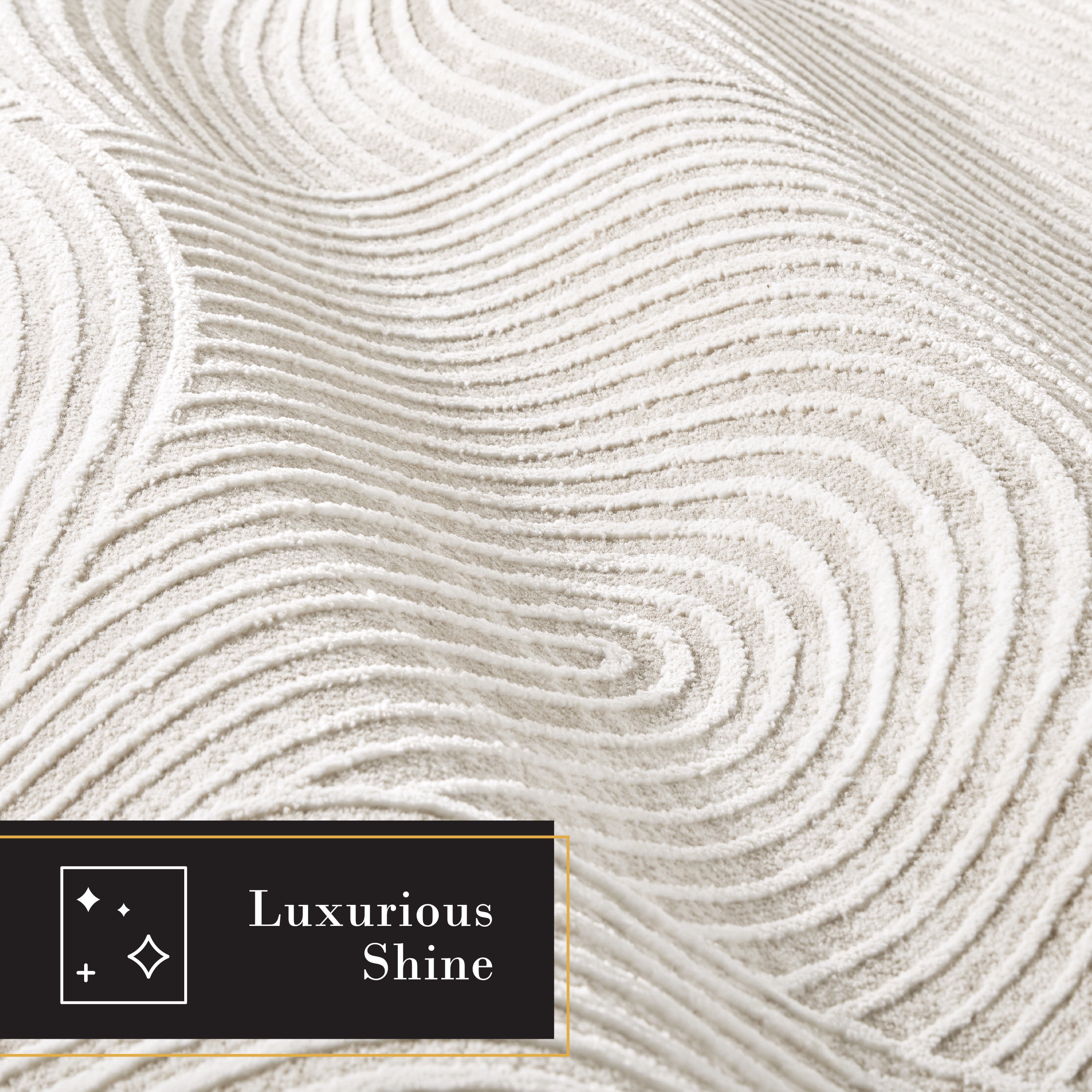 TOWN & COUNTRY LUXE Maya Soft Arches Neutral Indoor Runner Area Rug with High-Low Texture, Ivory/Greige, 1'9"x7'2"