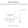 thumbnail image 6 of Rosec Jewels Lab Grown Diamond Infinity Necklace for Women - Minimalist Necklace - EF-VS Quality, 10K Yellow Gold, 6 of 7