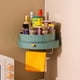 thumbnail image 1 of Organizador de especias giratorio | Bandeja giratoria de 360 grados para armarios de cocina y despensa | Ahorra espacio para especias, latas y cosméticos | Blanco, verde, naranja, 1 of 7