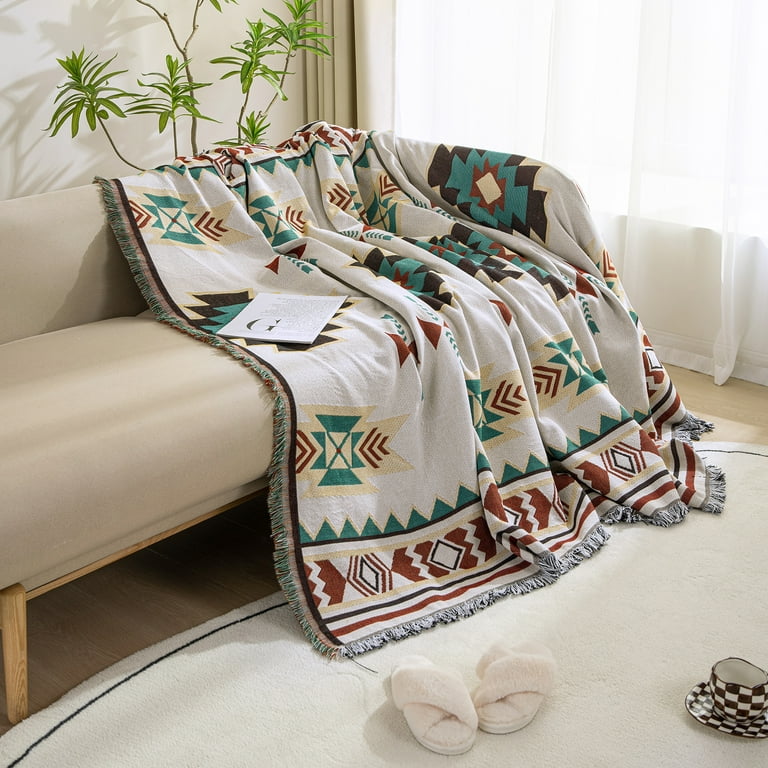 Lapalife Throw Blankets for Couch and Bed 71 x 118 Geometric Knitted Blanket Soft Comfy Throw Sofa Cover for Couch Sofa Bedroom Walmart