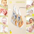 thumbnail image 3 of SKYSONIC 5 PCS Orange Pumpkins Baby Muslin Washcloths, Autumn Vintage Lantern Face Towel Burp Cloths Ultrasoft Absorbent Cotton Bath Wipes Towels for Newborn Boys Girls, 3 of 7