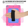 thumbnail image 3 of iPad 10.2 Shockproof Case with Screen Protector, Dteck Heavy Duty Rugged 3 Layer Hybrid Rugged Case with Rotatable Hand Strap Kickstand For iPad 10.2" 8th Gen 2020/ iPad 7th Gen 2019, Rose/Blue, 3 of 7