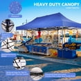 thumbnail image 4 of Ainfox 10x20 Heavy Duty Pop up Canopy Tent, Outdoor Instant Folding Gazebo with Wheeled Bag, Waterproof UV Protection Shade for Events, Blue, 4 of 10