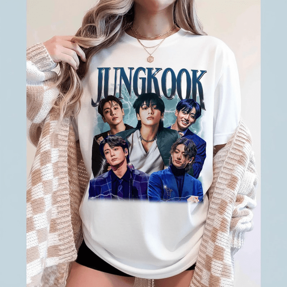 Jungkook BTSS Graphic T-Shirt, Music Theme Short Sleeve Tee, WE01