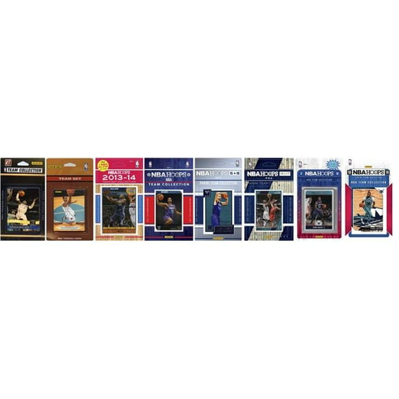 C&I Collectables HORNETS818TS NBA Charlotte Hornets 8 Different Licensed Trading Card Team Sets