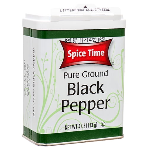 New 331660 Spice Time Black Pepper 4Z (24Pack) Seasoning Cheap