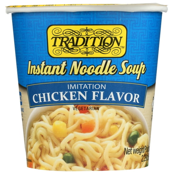 Pack of 12, Tradition Imitation Chicken Flavor Instant Noodle Soup, 2.29 oz