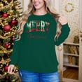 thumbnail image 6 of Merry Christmas Sweatshirt for Women Plaid Holiday Long Sleeve Xmas Tree Print Pullover Lightweight Shirt, 6 of 7