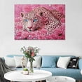 thumbnail image 6 of Mudket Neon Purple Leopard Canvas Wall Art, Beautiful Feline Print with Modern Glow Design, Waterproof Framed Art for Living Room Apartment Decor, Ready to Hang - 40"L x 28"W, 6 of 8
