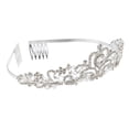thumbnail image 2 of MasteelfCA 1 Pce Couronne de Mariage en Strass Coiffe de Mariée Diadème de Mariage pour Fille, 2 of 8